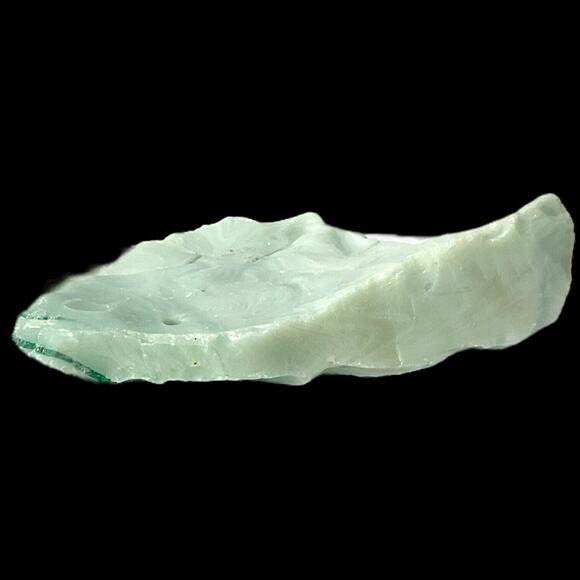 Mint Green Swirl Art Glass Cullet Slag Glass #4XL127 - Picture 5 of 6